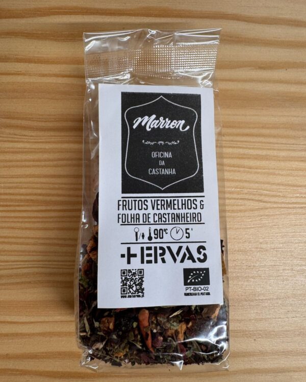 Chá Frutos Vermelhos e Folha Castanheiro 50gr