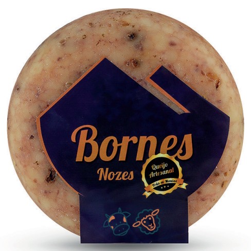 Queijo de vaca e Ovelha Com Nozes +/- 800Gr